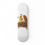 Chicken piano cartoon | Choose background color Skateboard
