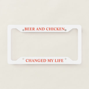 CHICKEN PLATE LICENSE PLATE FRAME