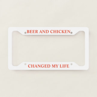 CHICKEN PLATE LICENSE PLATE FRAME