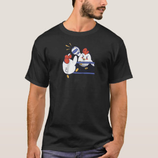 Chicken Playing Volleyball Chicken Design for Men T-Shirt