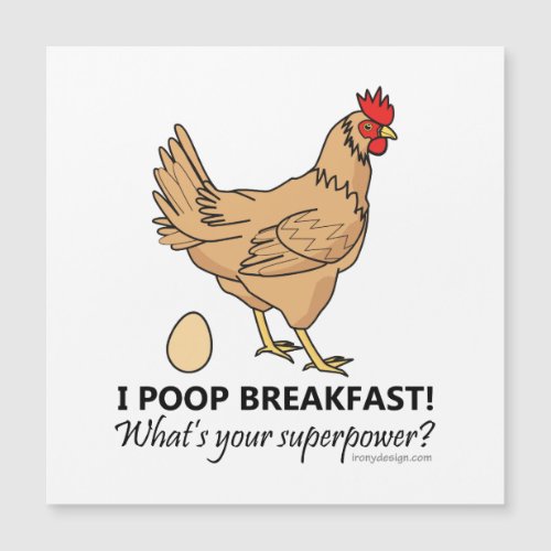 Chicken Poops Breakfast Funny Design