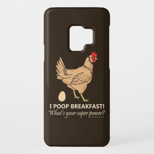 Chicken Poops Breakfast Funny Design Case_Mate Samsung Galaxy S9 Case