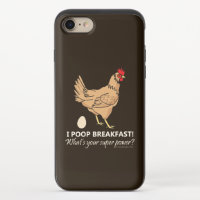 Chicken Poops Breakfast Funny Design