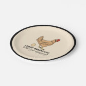 Chicken Poops Breakfast Funny Paper Plates (Angled)