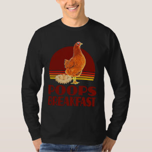 Chicken Poops Breakfast Vintage T-Shirt