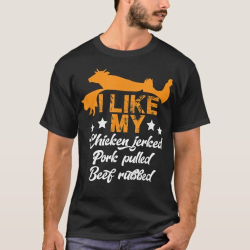 Chicken Pork Beef  BBQ Meat Grill Lover T_Shirt