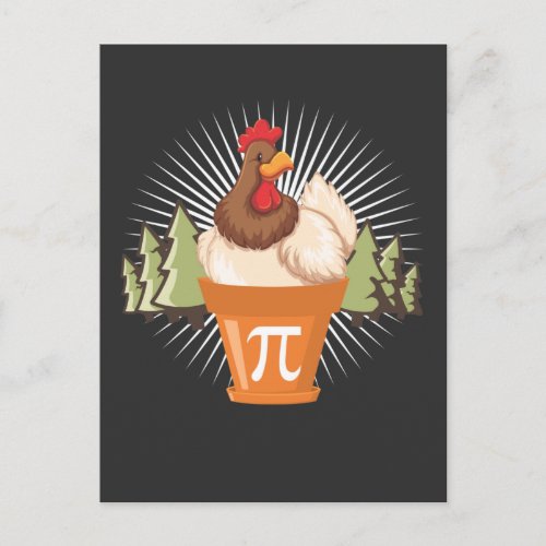 Chicken Pot Funny Pi Day Math lover 314 Postcard