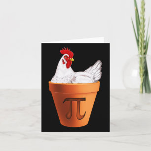 Chicken Pot Pi Day Gift Men Women Kids Math Card