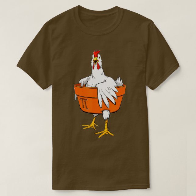 Chicken Pot PI Day Gift Men Women Kids Math T-Shirt (Design Front)