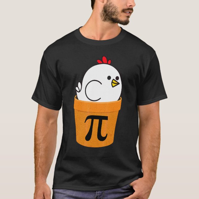Chicken Pot Pi  Funny Math Day T-Shirt (Front)