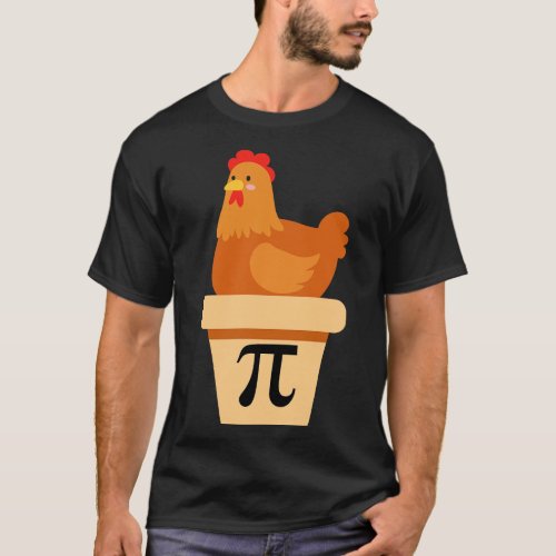 Chicken Pot Pi Funny Math Teacher Mathematics Stud T_Shirt