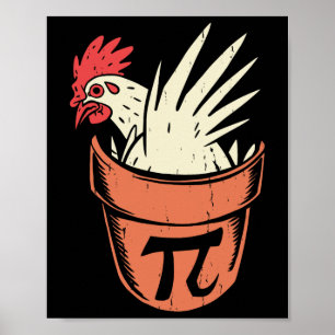 Chicken Pot Pi Funny Math Teacher Pun Pi Day  Poster