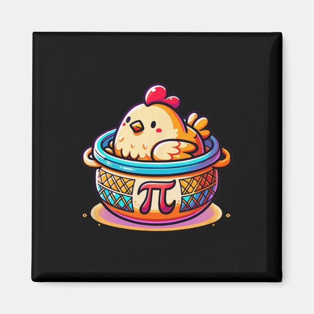 Chicken Pot Pi Funny Pi Day Math  Magnet (Front)