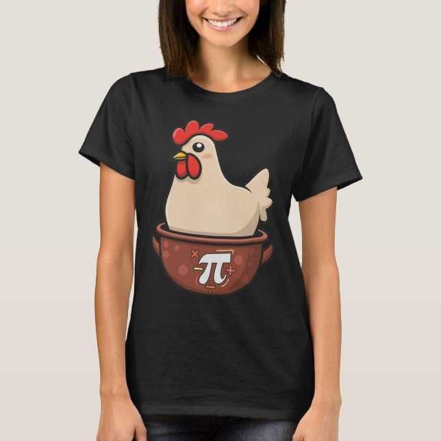 Chicken Pot Pi Funny Pie Day Cartoon Chicken Pot P T-Shirt (Front)