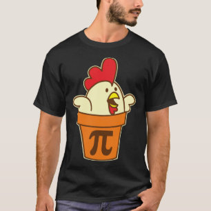 Chicken Pot Pi Geek Pie Mathematics Pun T-Shirt