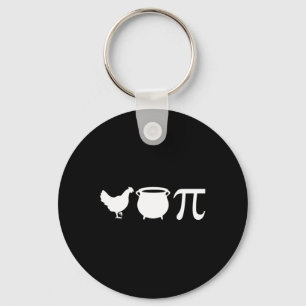 Chicken Pot Pi Pi Day Vintage Retro Math Lover Keychain