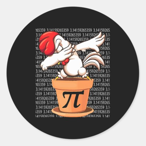 Chicken Pot Pi Shirt Pi Day 2023 Funny Math 3 14 M Classic Round Sticker