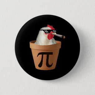 Chicken Pot Pie Funny Math Pi Day Button
