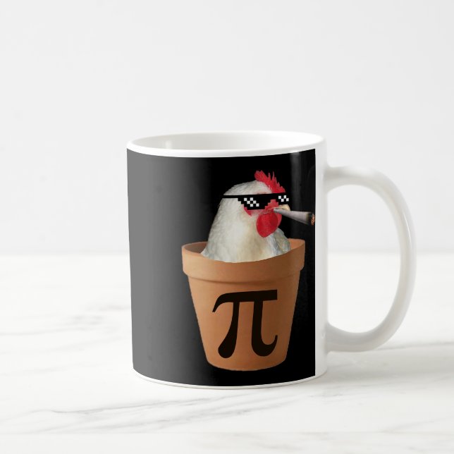 Chicken Pot Pie Funny Math Pi Day  Coffee Mug (Right)