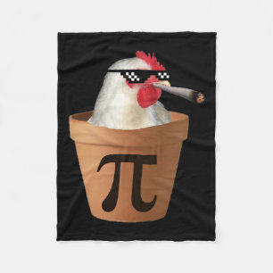 Chicken Pot Pie Funny Math Pi Day Fleece Blanket