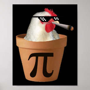 Chicken Pot Pie Funny Math Pi Day Poster