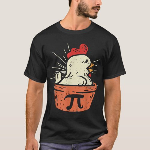 Chicken Pot Pie Funny Math pun Chicken Pot Pi T_Shirt