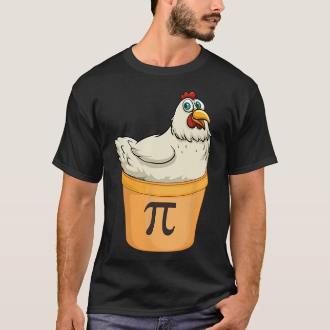 Chicken Pot Pie Funny Math Pun Chicken Pot Pi  T-Shirt (Front)