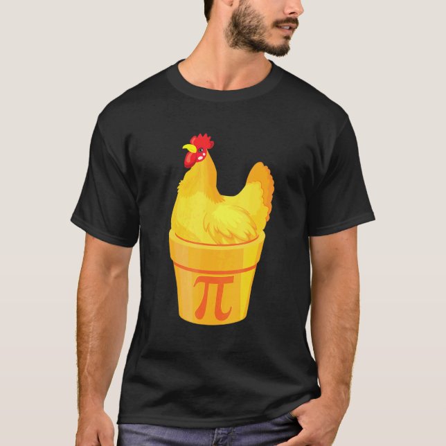 Chicken Pot Pie Pi Day Mathematician Math T-Shirt (Front)