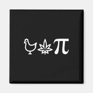 Chicken Pot Pie Pi Day Weed Pun Math Numbers March Magnet