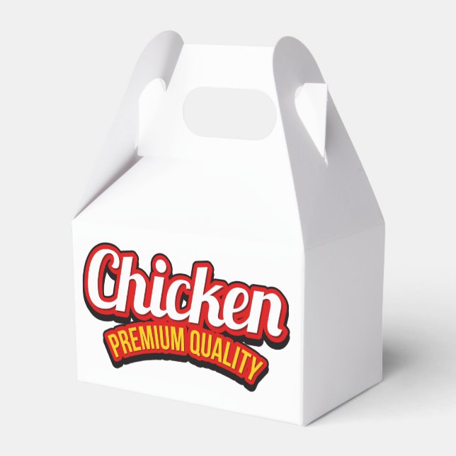 Chicken Premium Quality Logo Favor Box (Back Side)