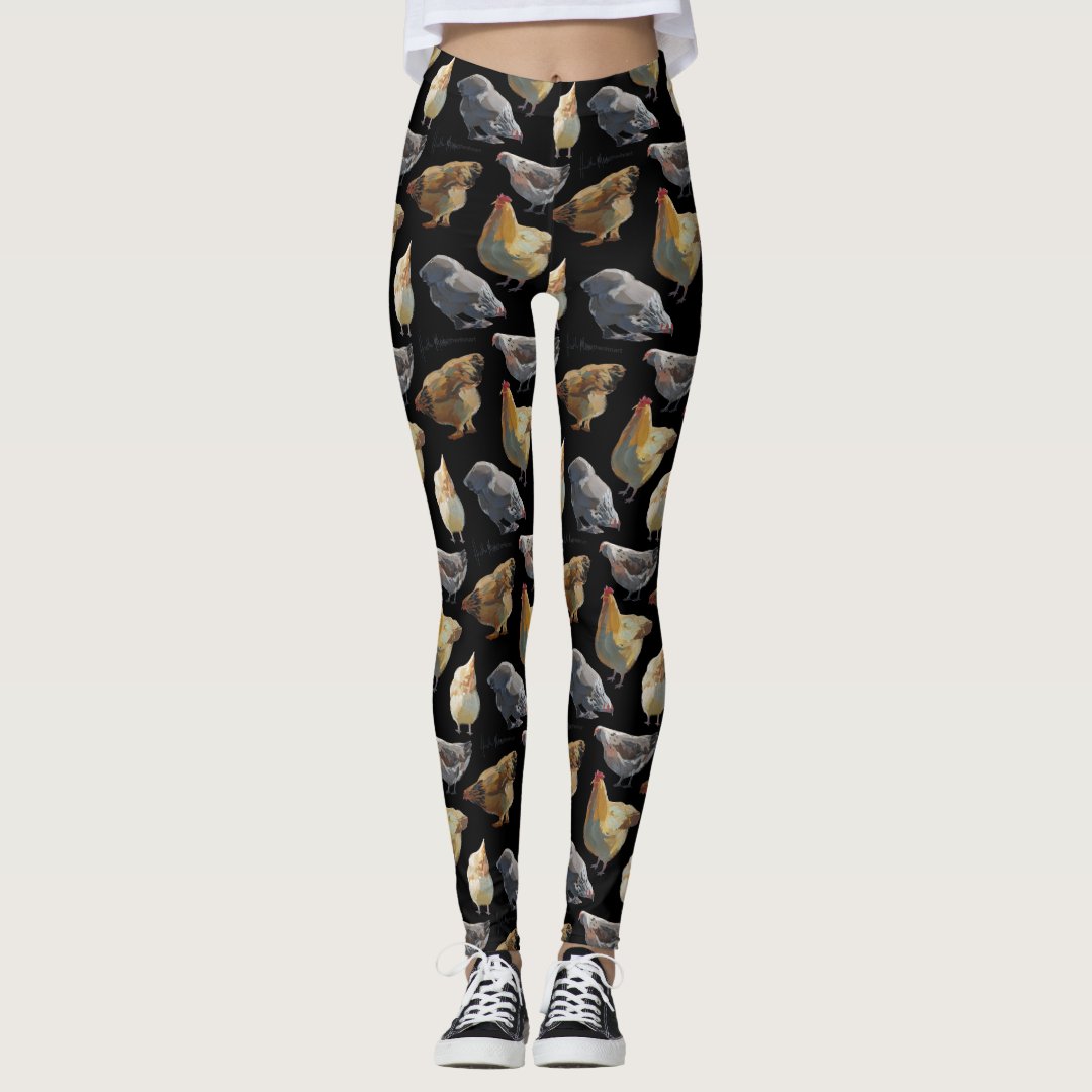 Chicken Print Leggings | Zazzle