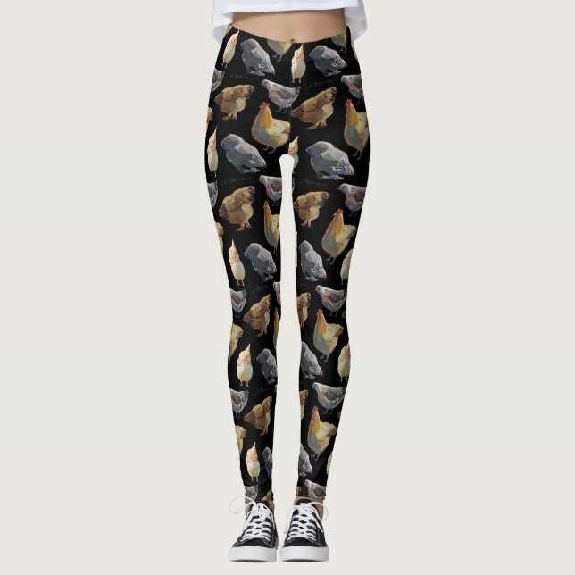 Chicken Print Leggings (Front)