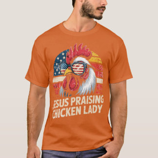 Chicken Raising Jesus Praising Farmer Christian 4t T-Shirt