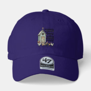 Chicken Raising Jesus Praising Vintage Farm Shirt 47 Brand Hat
