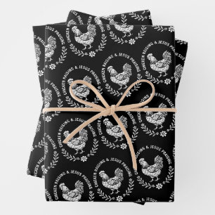 Chicken Raising & Jesus Praising Wrapping Paper Sheets