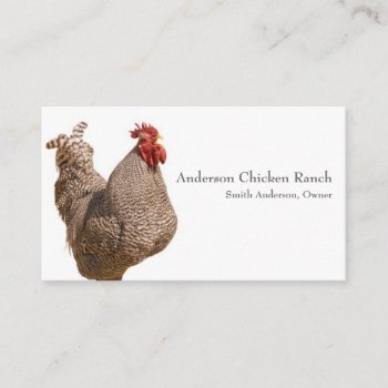 Chicken Rancher Business Card by BusinessCardsCards at Zazzle