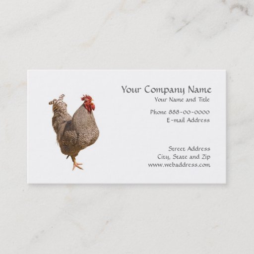 Customizable Chicken Rancher Business Card