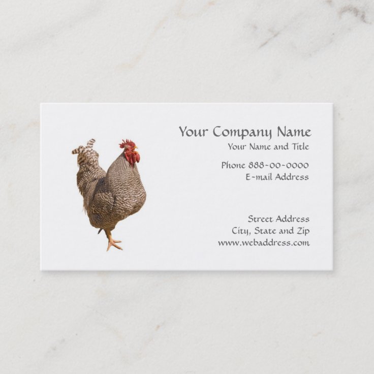 Chicken Rancher Business Card | Zazzle