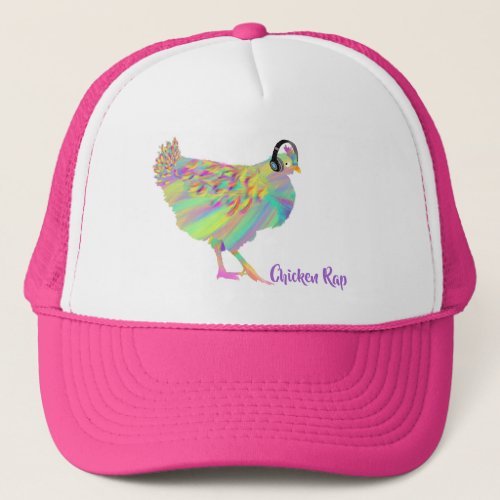 Chicken Rap Funny Meat Free Vegan Music Animal Art Trucker Hat