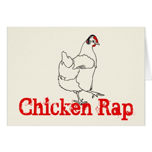 Chicken Rap Funny Music Dancing Animal Art Drawing