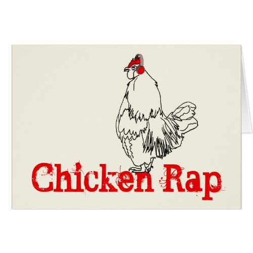 Chicken Rap Funny Music Dancing Cockerel Drawing