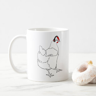 Chicken Rap Meat Free Funny Animal Art Vegan Humor Coffee Mug