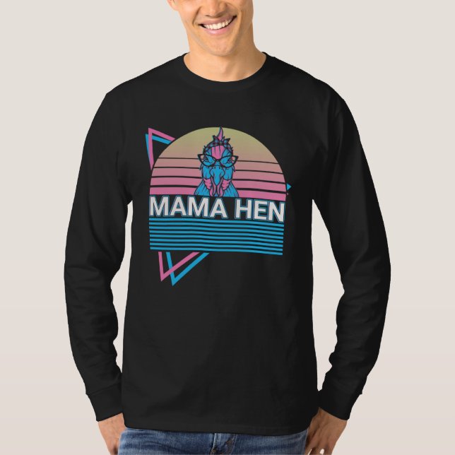 Chicken Retro Mama Hen T-Shirt (Front)