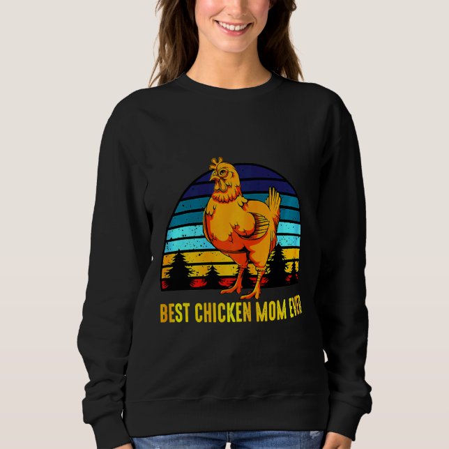 Chicken Retro Poultry Farmer Sweatshirt (Front)