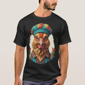Chicken Retro T-Shirt – Bohemian Feathered Flair