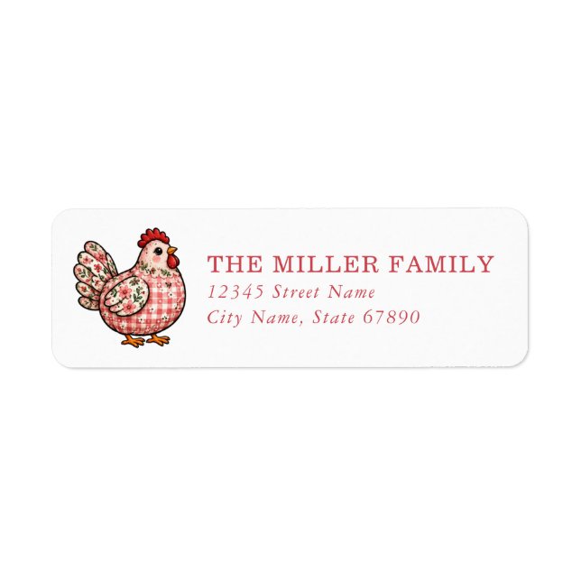 Chicken Return Address Label (Front)