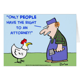 CHICKEN RIGHT ATTORNEY CARDS
