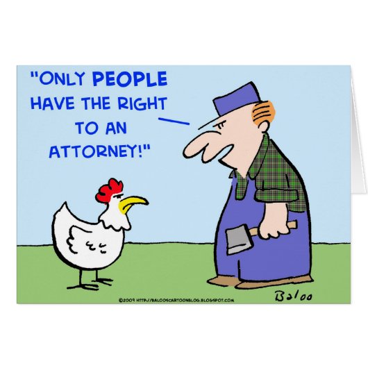 CHICKEN RIGHT ATTORNEY CARDS (Front Horizontal)