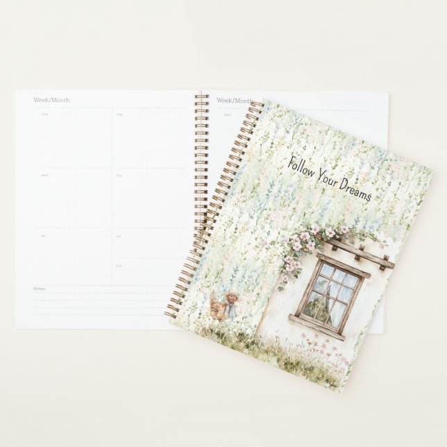 Chicken Romantic House Window Floral Planner (Display)