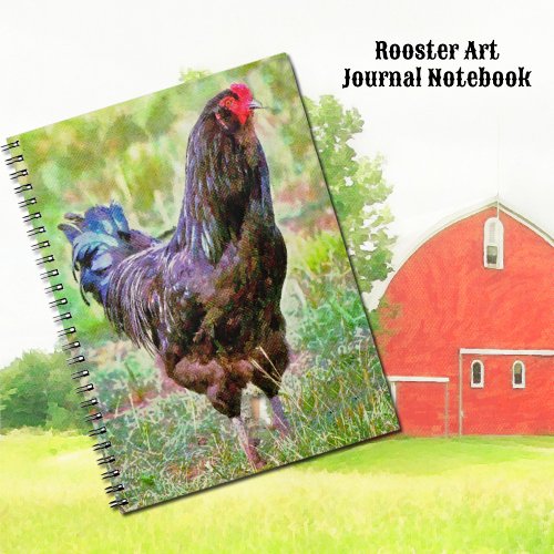 Chicken Rooster Art Journal Notebook